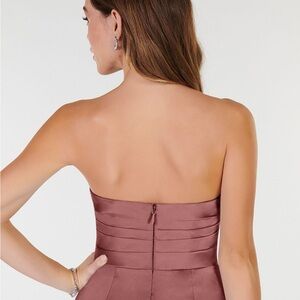 Pink Strapless Ruched Gown for Prom